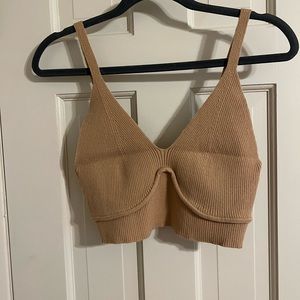 tan forever 21 knit tank top